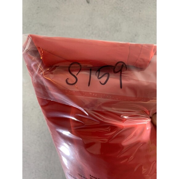 CHRISTIE & JILL Blouse Size 10 RED Polyester Sateen Pleated Hidden Button Collar - Picture 13 of 13